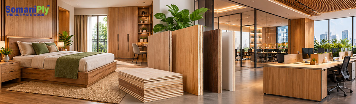 SomaniPly plywood for homes and commercial interiors in Karnataka